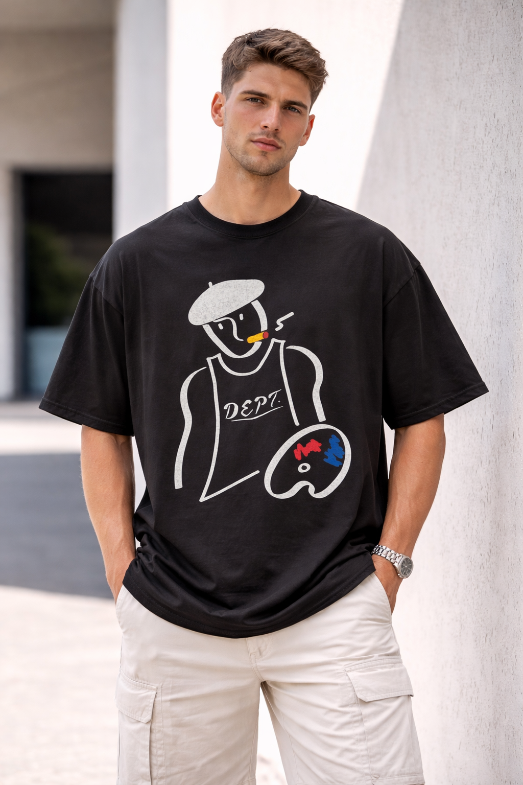 Gallery Dept Artist Graphic T-Shirt – Black – M (Oversized Fit)