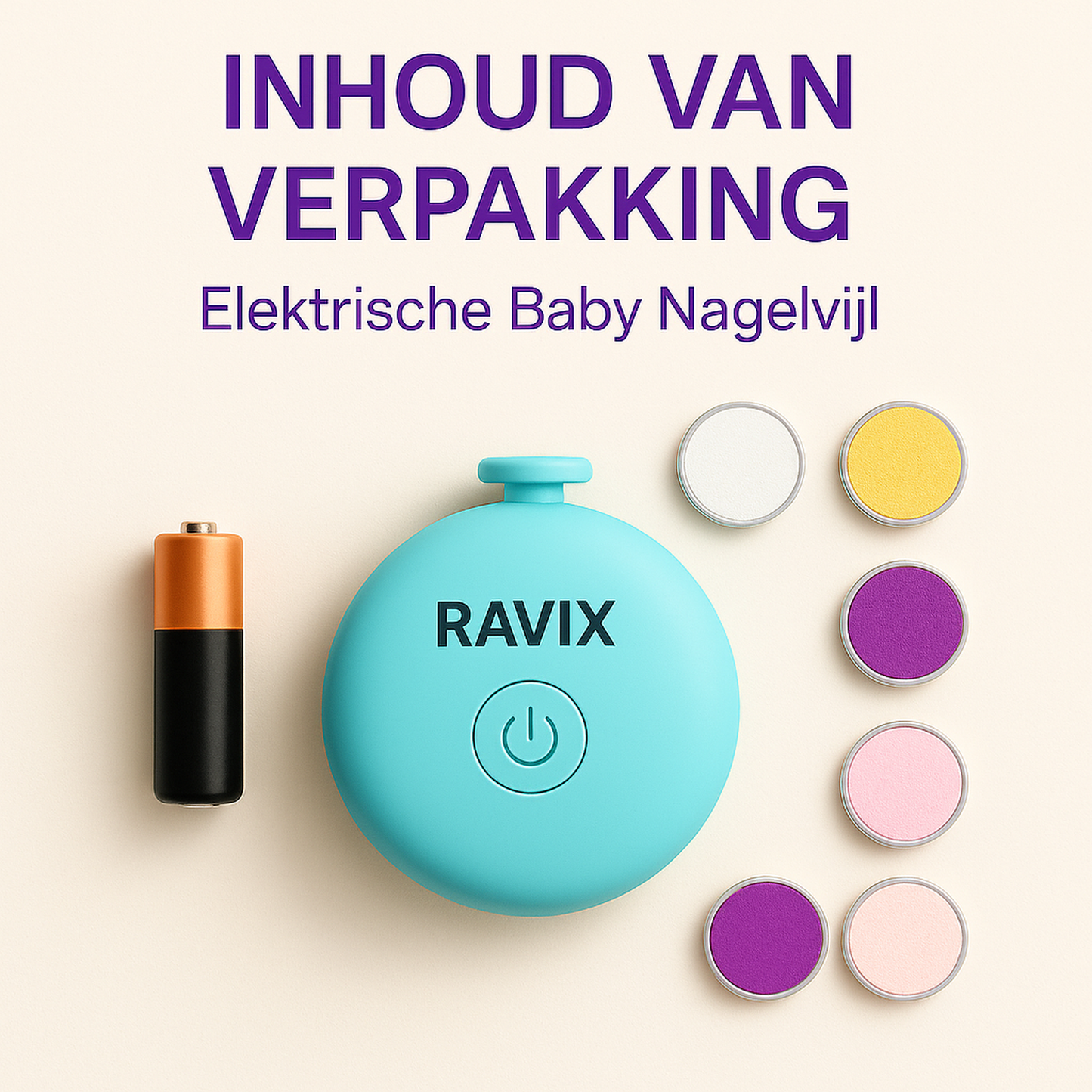 Ravix™ Elektrische Baby Nagelvijl (Blauw)