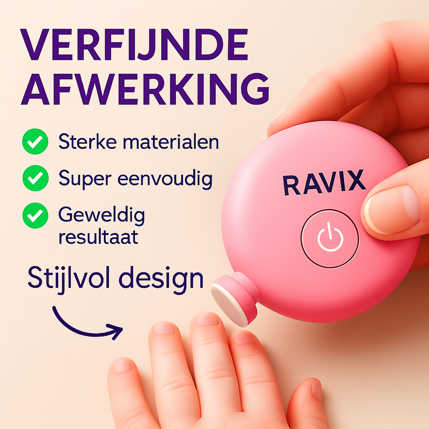 Ravix™ Elektrische Baby Nagelvijl (Roze)